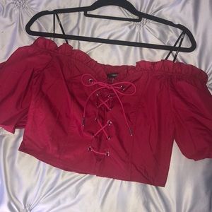 NWT romantic off the shoulder red top💋